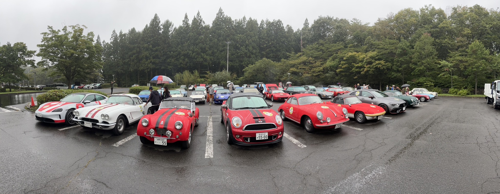 Classic car participating in the 2024 Go Go Rally event, parked outdoors among other vintage vehicles with a festive and energetic atmosphere. No visible text in the image.